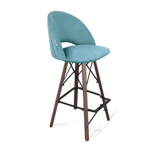 Барный стул SHT-ST34-1 / SHT-S80 (голубая пастель/темный орех/черный) в Перми