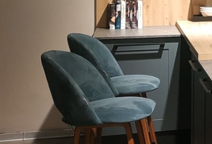 Барный стул SHT-ST34-1 / SHT-S80 (голубая пастель/темный орех/черный) в Перми - изображение 6