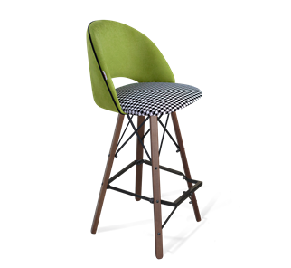 Барный стул SHT-ST34-3 / SHT-S80 (оливковый/гусиная лапка/темный орех/черный) в Перми - предосмотр