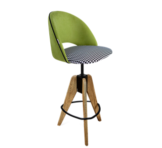 Барный стул SHT-ST34-3 / SHT-S92 (оливковый/гусиная лапка/браш.коричневый/черный муар) в Березниках