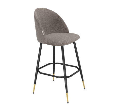 Барный стул SHT-ST35 / SHT-S148 (тростниковый сахар/черный муар/золото) в Перми - изображение