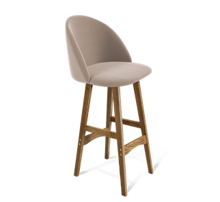 Барный стул SHT-ST35 / SHT-S65 (латте/дуб брашированный коричневый) в Перми