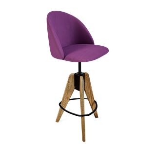 Барный стул SHT-ST35 / SHT-S92 (ягодное варенье/браш.коричневый/черный муар) в Березниках