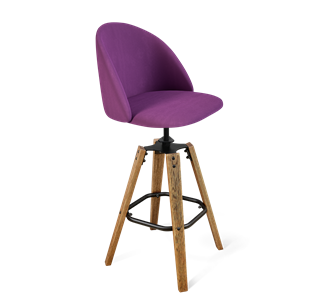 Барный стул SHT-ST35 / SHT-S93 (ягодное варенье/браш.коричневый/черный муар) в Перми