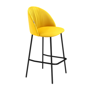 Барный стул SHT-ST35-1 / SHT-S29P (имперский жёлтый/черный муар) в Перми