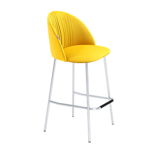 Барный стул SHT-ST35-1 / SHT-S29P (имперский жёлтый/хром лак) в Перми