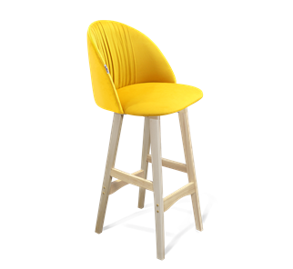 Барный стул SHT-ST35-1 / SHT-S65 (имперский жёлтый/прозрачный лак) в Перми
