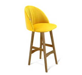 Барный стул SHT-ST35-1 / SHT-S65 (имперский жёлтый/светлый орех) в Перми