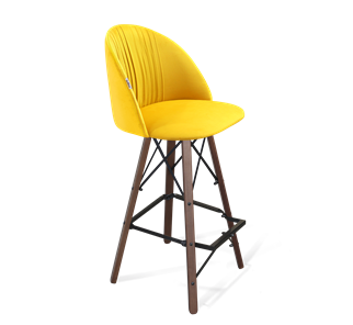 Барный стул SHT-ST35-1 / SHT-S80 (имперский жёлтый/темный орех/черный) в Перми