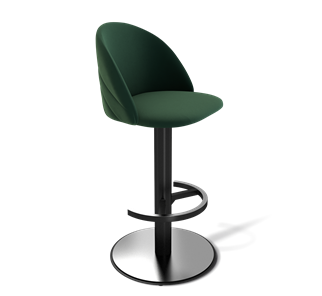 Барный стул SHT-ST35-2 / SHT-S137 (лиственно-зеленый/стальной/черный муар) в Кунгуре