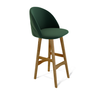 Барный стул SHT-ST35-2 / SHT-S65 (лиственно-зеленый/светлый орех) в Перми