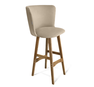 Барный стул SHT-ST36 / SHT-S65 (ванильный крем/дуб брашированный коричневый) в Перми