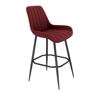 Барный стул SHT-ST37 / SHT-S148 (рубиновое вино/черный муар) в Перми - предосмотр