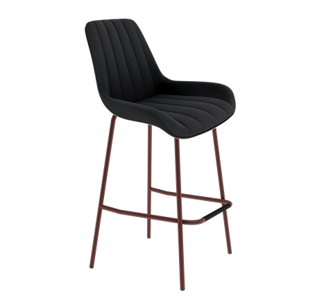 Барный стул SHT-ST37 / SHT-S29P (ночное затмение/медный металлик) в Перми - изображение