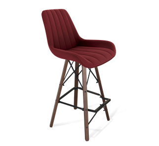 Барный стул SHT-ST37 / SHT-S80 (рубиновое вино/темный орех/черный) в Перми - предосмотр