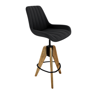Барный стул SHT-ST37 / SHT-S92 (ночное затмение/браш.коричневый/черный муар) в Перми - предосмотр