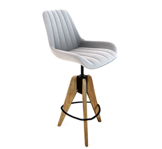 Барный стул SHT-ST37 / SHT-S92 (серое облако/браш.коричневый/черный муар) в Перми - предосмотр