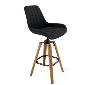 Барный стул SHT-ST37 / SHT-S93 (ночное затмение/браш.коричневый/черный муар) в Перми