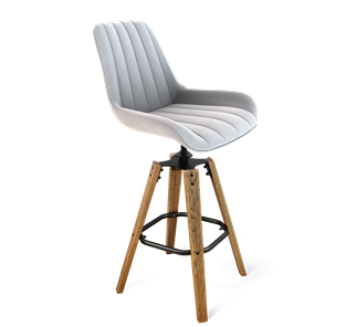 Барный стул SHT-ST37 / SHT-S93 (серое облако/браш.коричневый/черный муар) в Перми - предосмотр