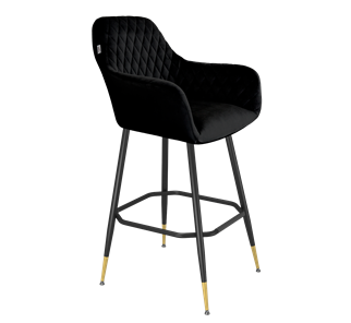 Барный стул SHT-ST38 / SHT-S148 (ночное затмение/черный муар/золото) в Перми - предосмотр