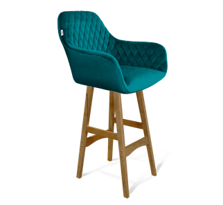 Барный стул SHT-ST38 / SHT-S65 (альпийский бирюзовый/светлый орех) в Перми