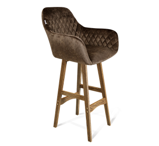 Барный стул SHT-ST38 / SHT-S65 (кофейный трюфель/дуб брашированный коричневый) в Перми