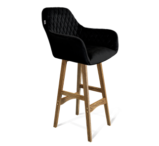 Барный стул SHT-ST38 / SHT-S65 (ночное затмение/дуб брашированный коричневый) в Перми