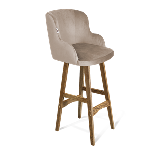 Барный стул SHT-ST39 / SHT-S65 (латте/дуб брашированный коричневый) в Перми