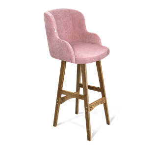 Барный стул SHT-ST39 / SHT-S65 (пыльная роза/дуб брашированный коричневый) в Перми