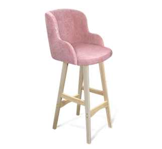 Барный стул SHT-ST39 / SHT-S65 (пыльная роза/прозрачный лак) в Перми - предосмотр