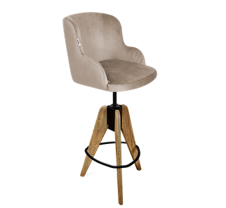 Барный стул SHT-ST39 / SHT-S92 (латте/браш.коричневый/черный муар) в Перми