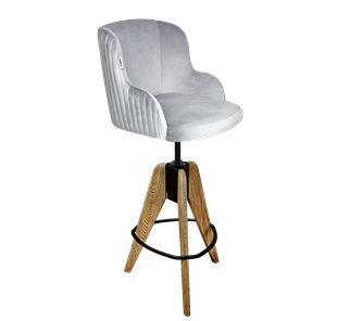 Барный стул SHT-ST39-1 / SHT-S92 (серое облако/браш.коричневый/черный муар) в Перми