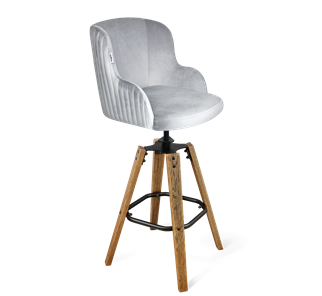 Барный стул SHT-ST39-1 / SHT-S93 (серое облако/браш.коричневый/черный муар) в Перми
