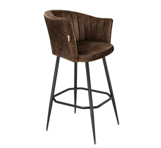 Барный стул SHT-ST42-1 / SHT-S148 (кофейный трюфель/черный муар) в Перми - предосмотр