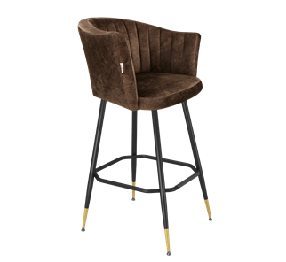 Барный стул SHT-ST42-1 / SHT-S148 (кофейный трюфель/черный муар/золото) в Перми