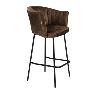Барный стул SHT-ST42-1 / SHT-S29P (кофейный трюфель/черный муар) в Перми - предосмотр