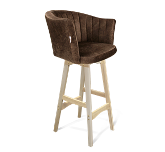 Барный стул SHT-ST42-1 / SHT-S65 (кофейный трюфель/прозрачный лак) в Перми - предосмотр
