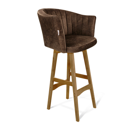Барный стул SHT-ST42-1 / SHT-S65 (кофейный трюфель/светлый орех) в Перми - изображение