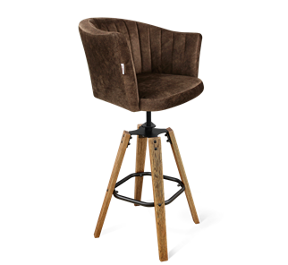 Барный стул SHT-ST42-1 / SHT-S93 (кофейный трюфель/браш.коричневый/черный муар) в Чайковском
