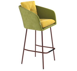 Барный стул SHT-ST43-2 / SHT-S29P (фисташковый десерт/медный металлик) в Перми