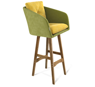 Барный стул SHT-ST43-2 / SHT-S65 (фисташковый десерт/дуб брашированный коричневый) в Перми
