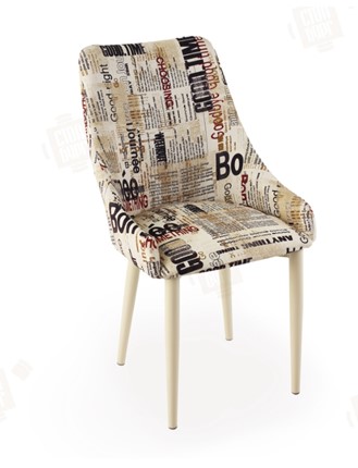Обеденный стул Хэнк каркас металл бежевый, газета в Перми - изображение