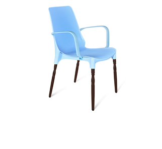 Обеденный стул SHT-ST76/S424-F (голубой/коричневый муар) в Березниках