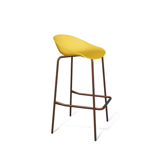 Барный стул SHT-ST19/S29 (желтый/медный металлик) в Перми