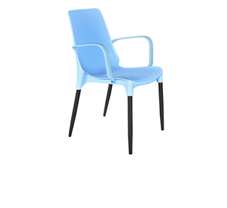 Обеденный стул SHT-ST76/S424-С (голубой/черный муар) в Перми