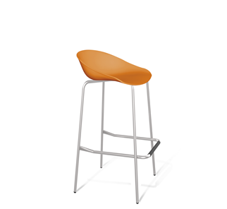 Барный стул SHT-ST19/S29 (оранжевый/хром лак) в Перми - предосмотр