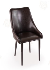 Обеденный стул Хэнк каркас металл коричневый, экокожа аттика шоколад в Перми