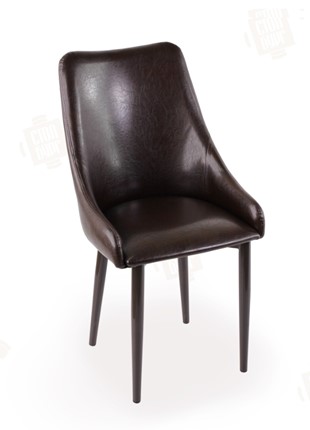 Обеденный стул Хэнк каркас металл коричневый, экокожа аттика шоколад в Перми - изображение