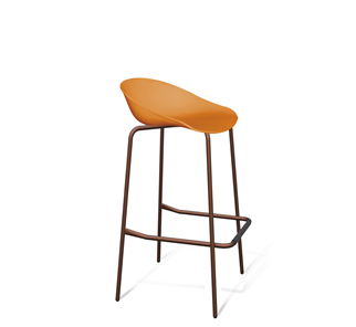 Барный стул SHT-ST19/S29 (оранжевый/медный металлик) в Перми - предосмотр