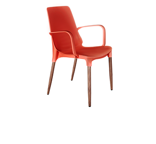 Обеденный стул SHT-ST76/S424-С (красный/темный орех) в Перми